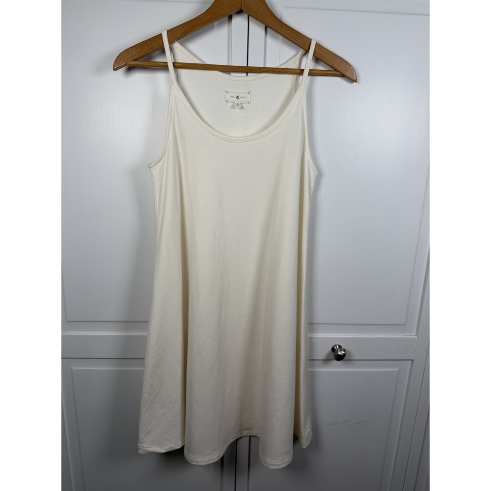 Lou & Grey Dress Women's Size‎ XS Sleeveless Knit Dress Cream A-Line